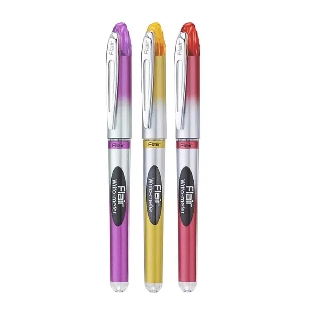 Flair Writometer Ball Pen Blister Pack [Pack of 3, Blue]