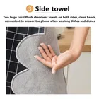 Krishna E PVC Waterproof Red Stripe Kitchen Apron 27Lx21W in 