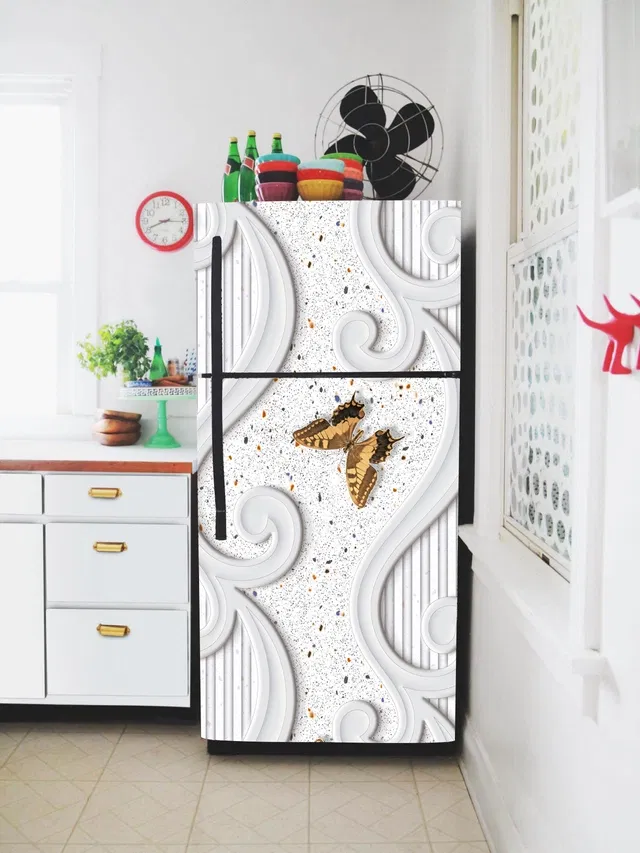 Vinyl Wallpaper Sticker for Fridge Door (Multicolor, 60x160 cm)