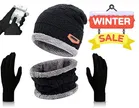 Woolen Cap with Neck Warmer & Hand Gloves for Men & Women 
