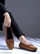 Solid Suede Loafers for Women 