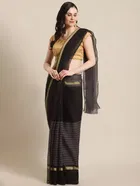 Polycotton Dyed/ Washed Saree for Women 