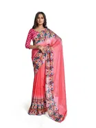 Georgette Printed Saree for Women 