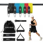 Rubber Double Toning Resistance Pull Rope, Multicolour
