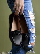 Shoetopia Girls Loafers - Black 