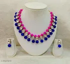 Trendy Kudan & Alloy Women'S Jewellery Set, Blue