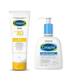 Cetaphil Sunscreen Cream (100 ml) with Oily Skin Cleanser (250 ml) (Set of 2)