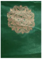 Litchi Silk Woven Design Saree for Women, Green 
