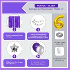 6th Happy Birthday Balloon Decoration Kit, Purple, Set of 1