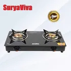 SURYAVIVA Hose Pipe & Lighter Combo Glass Manual Gas Stove 