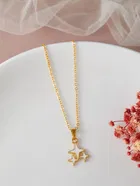 Gold Plated Chain & Pendant for Women & Girls 