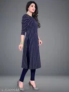 Crepe Striped Kurti for Women 