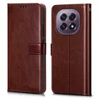 Artificial Leather Flip Cover for OPPO CPH2721 / Oppo_ F29 5G (Brown)
