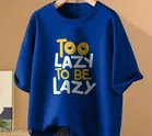 Cotton Blend Printed T-Shirt for Women, Blue 