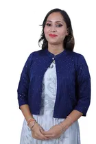 Rayon Embroidered Jacket for Women 