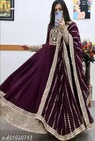 Embroidered Kurta Set with Dupatta for Women 