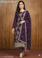 Floral Embroidered Patiala Suits for Women 