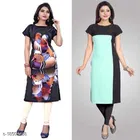 Crepe Printed Kurti for Women 