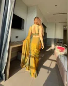 Chiffon Solid Saree for Women 