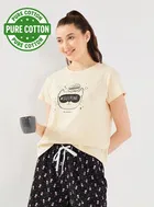 Round Neck Printed T-Shirt for Women 
