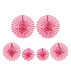 PARTYMASH 6Pcs Mergenta Pink Paper Fan Decoration for Birthday Decorations Items for Boys/Paper Fans Decoration  