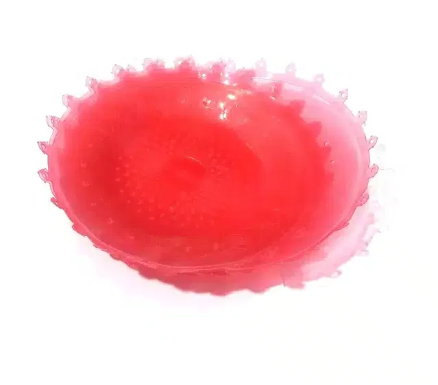 Wall Hanging Jhumar Craft Plastic Plate (Pack of 6) (Red, 7.5 Inches)