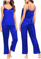 Satin Solid Nightsuit Set for Women 