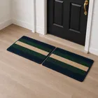 Status PP Anti Slip Doormat 38x58cm Green Pack of 2