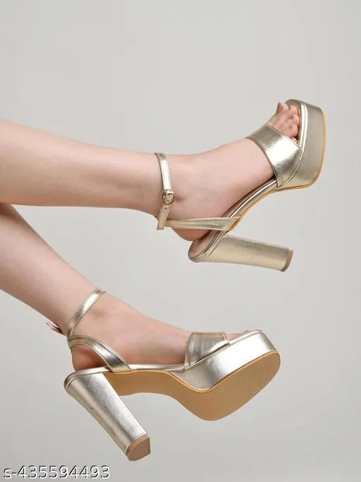 Solid Block Open Toe Heels Size 11-12 Years