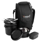 Mumma's Life Stainless Steel Lunch Box, Black