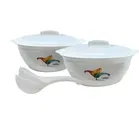 Plastic Serving Bowl Set with Serving Spoon 
