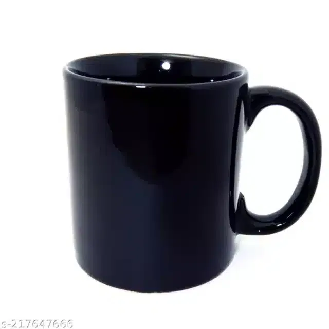 Ceramic Cup (Black, 300 ml)