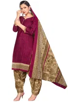 Cotton Blend Floral Kurti with Pant & Dupatta for Women 