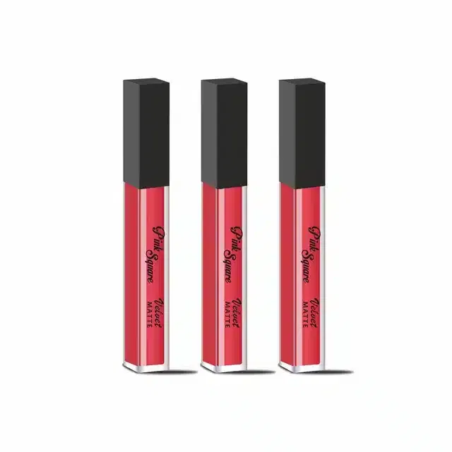 Liquid Matte Lipstick (Pack of 3, Punch)