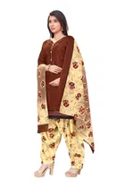 Cotton Blend Floral Kurti with Pant & Dupatta for Women 