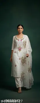 Bandhani Printed Jaipuri Designs Embroidered Top Bottom Duppata for Women 