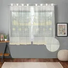 Sheer Plain Cream Window Curtain 5ft Pack of 1