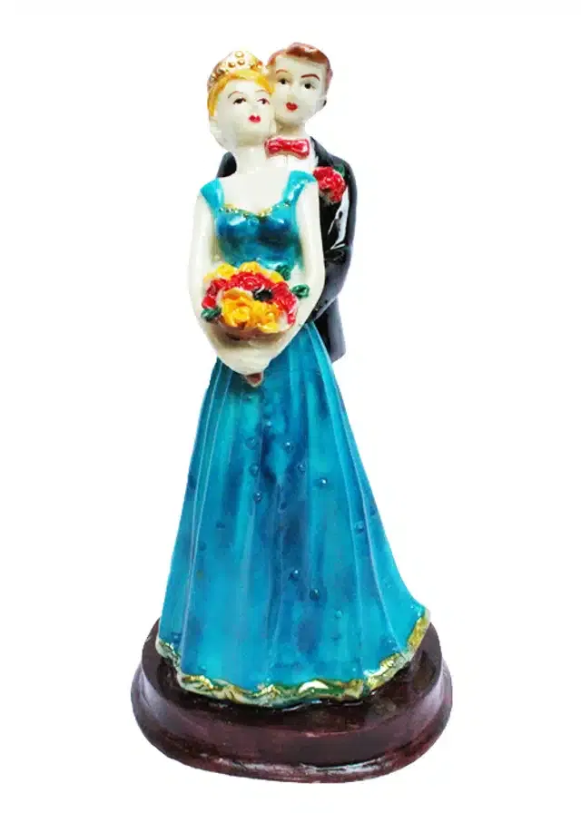 Polyresin Loving Couple Showpiece (Multicolor, 22 cm)