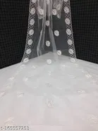 Ethnic Motif Mirror Work Embroidered Net Dupatta for Women 