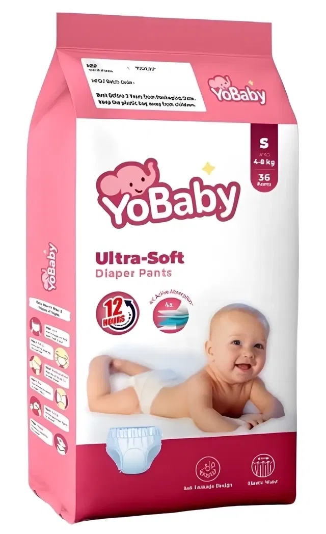 योबेबी डायपर पैन्ट्स S - 36 Pcs