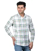 Poly Cotton Full Sleeves Chequered Shirt for Men 