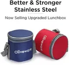 Lovely Stylo Lunch Box Stainless Steel Containers Idle For Office Use Insulated Fabric Bag 