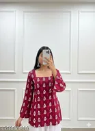 Floral Viscose Rayon Kurti for Women, Pack of 2 