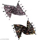 Poly Chiffon Scarves for Women, Multicolor, Pack of 2