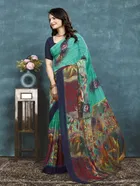 Georgette Printed Saree for Women 