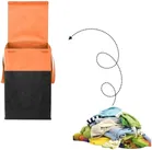 Canvas Laundry Basket,Orange & Green,  
