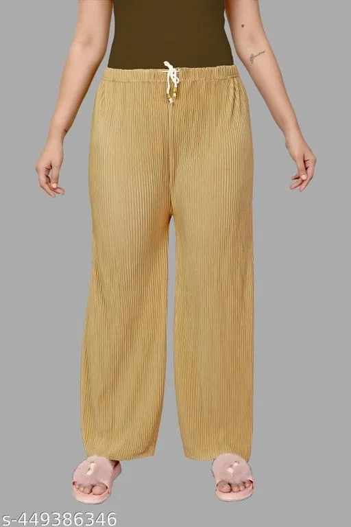 Palazzos for Women (Beige, L)