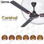 Maxotech CARNIVAL Ultra High Speed 100% CNC Winding 48 Inch Decorative 1200 mm 3 Blade Ceiling Fan, Smoked Brown | Pack of 1