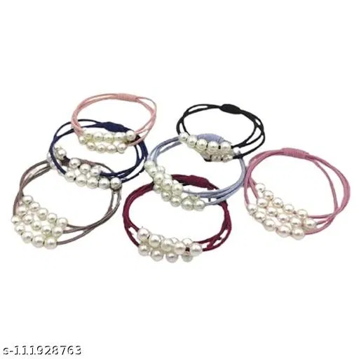 Chic Scrunchies for Women, Pack of 7 (Peach)