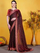 Bollywood Red Lycra Saree for Women